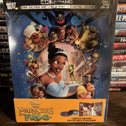 The Princess And The Frog 4k Steelbook New Sealed 