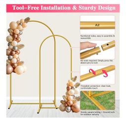 Beautiful Gold Arch Backdrop Set