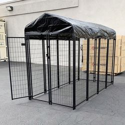 $290 (New in Box) Large heavy duty kennel with cover dog cage crate pet playpen (8’l x 4’w x 6’h) 