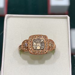 14k Rose Gold Diamond Ring 
