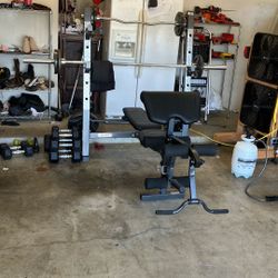 Marcy Olympic Weight Bench + 300 Lbs Weights