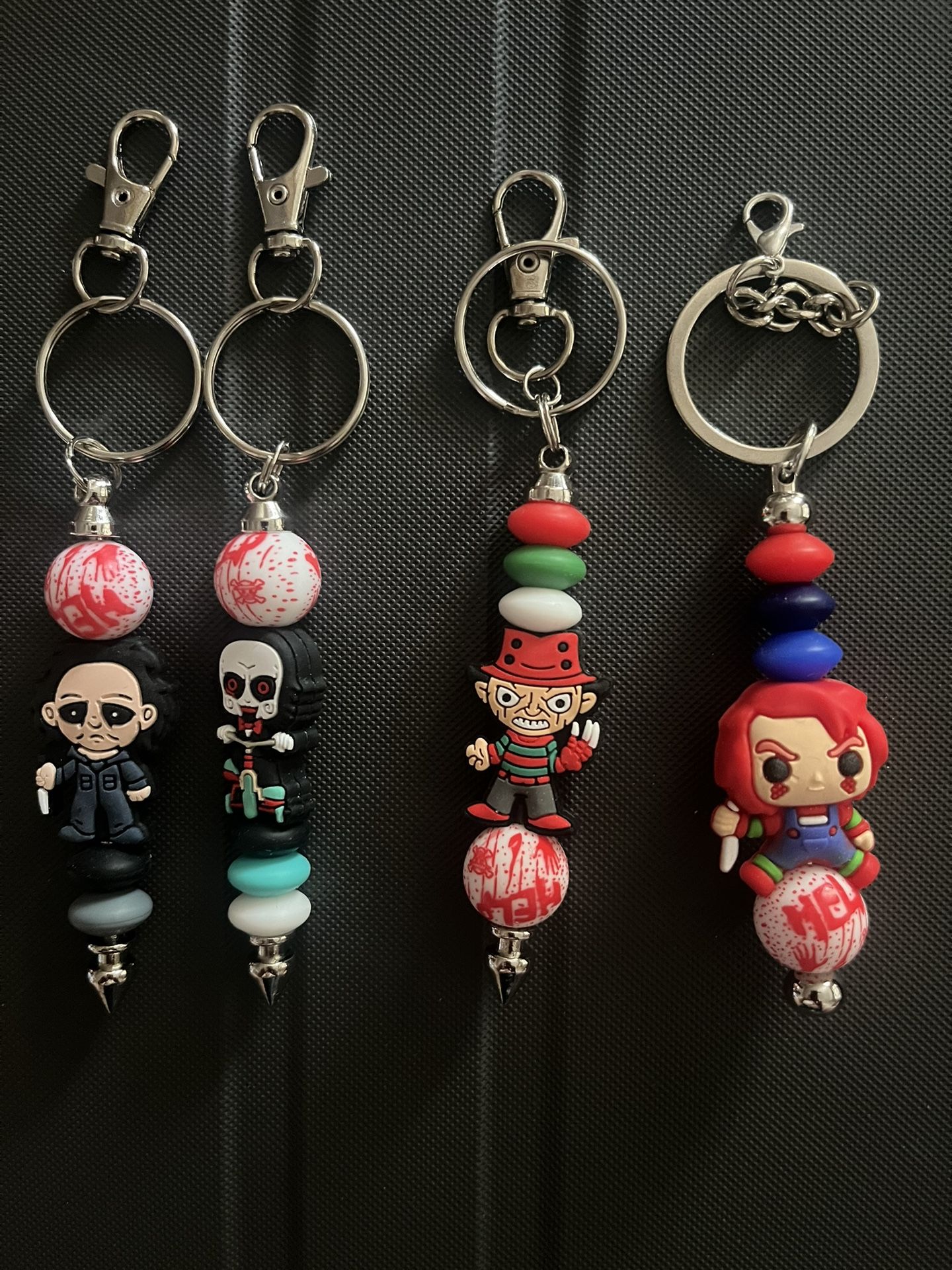Horror 3~D Blood Splatter Keychains - 5 Pictures- See Info