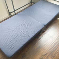 Navy Folding Bed With Mattress 