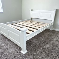 New White Queen Bed Frame