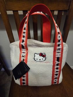 Loungefly Sanrio Hello Kitty Sherpa Tote Bag with Coin Purse