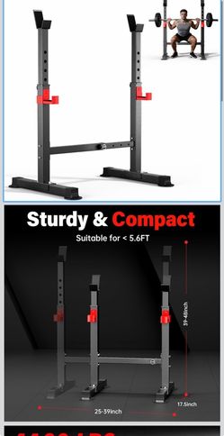 Adjustable Squat Rack Barbell Stand