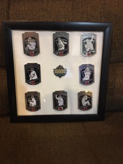 2015 Framed Dodgers Cy Young Award Pin Set