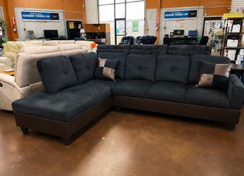 Brand New Midnight Blue Two-Tone Sectional