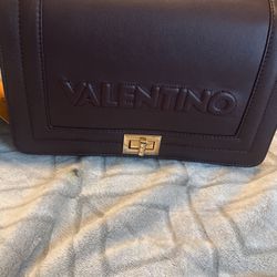 Valentino Burgundy Leather Purse