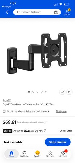 ErgoAV Small Motion TV Wall Mount