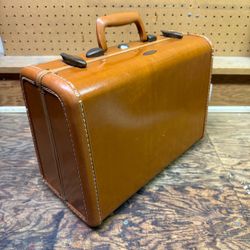 Vintage Samsonite Hard Shell Train Case – Brown Retro Cosmetic Luggage