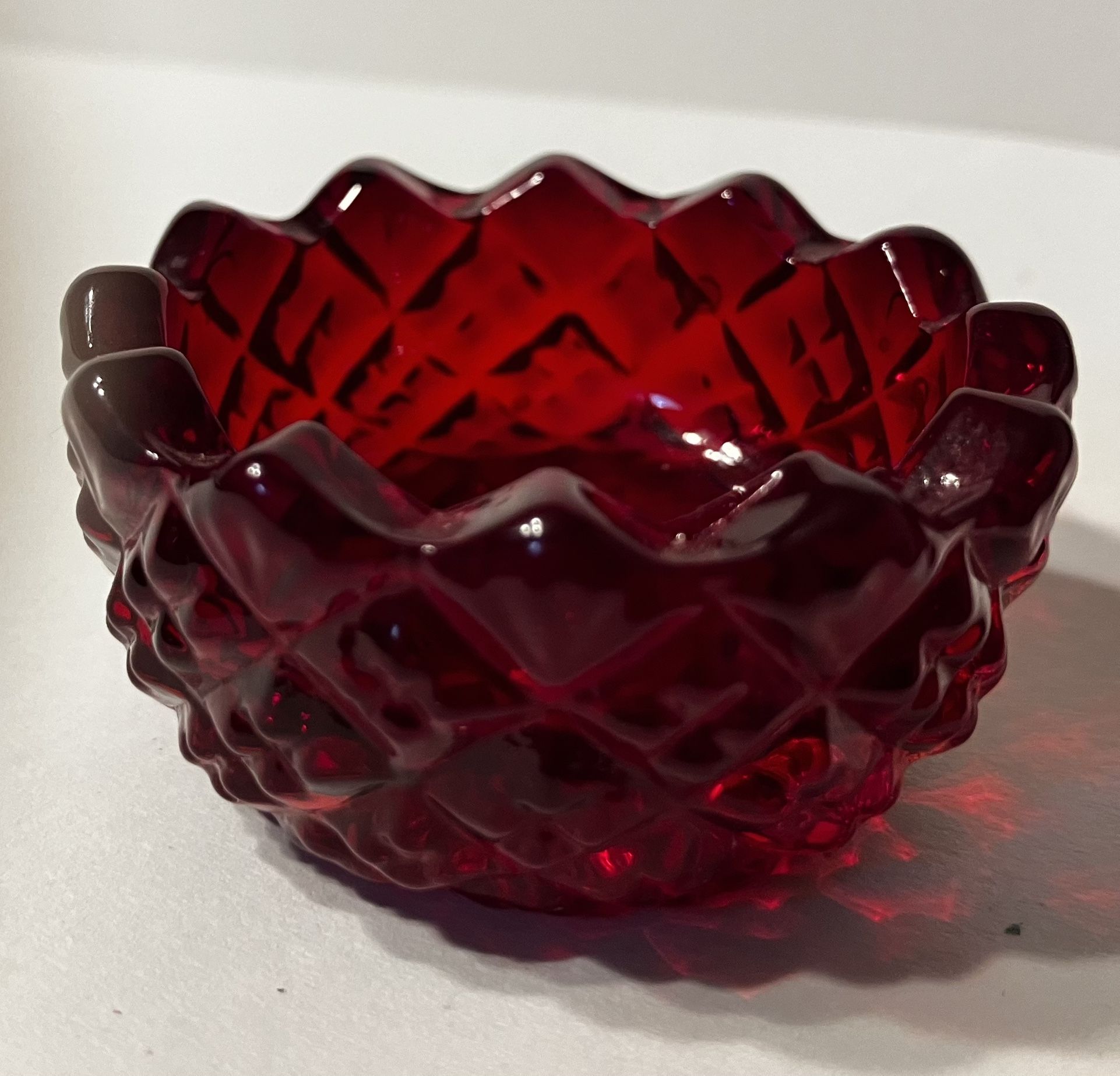 Ruby Red Salt Cellar