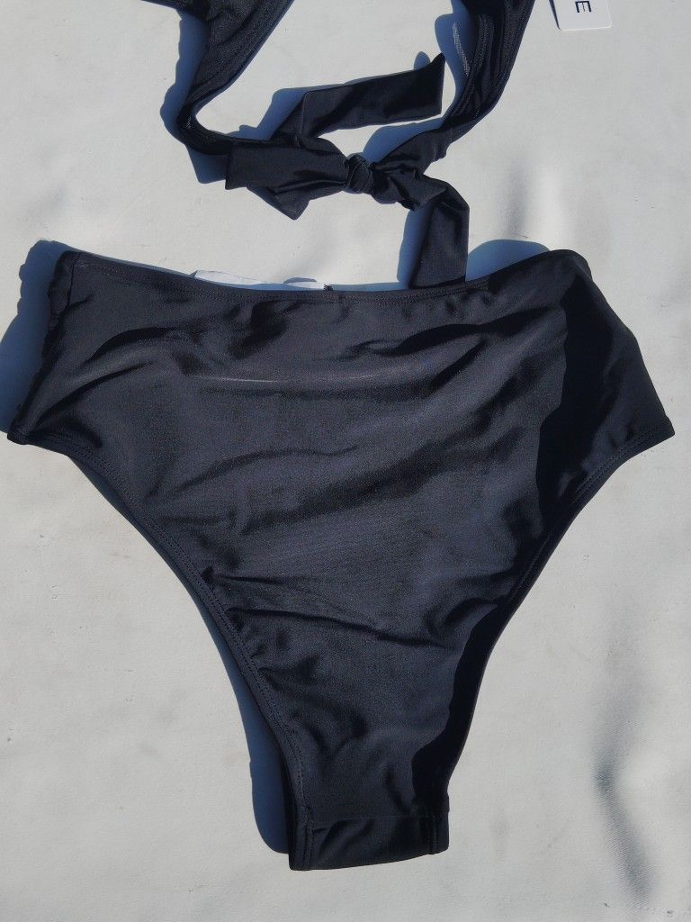 Aimage Black Bikini Tie Top