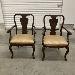 Antique new solid wood dining chairs with arm set of two &88