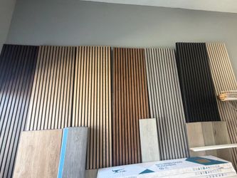 Acoustic slat wall panels