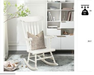 White Wood Indoor Outdoor Rocking Chairs