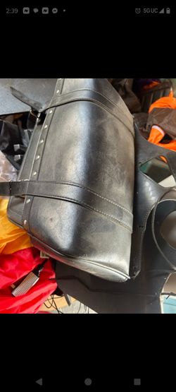Motorcycle Leather Carrier Bag