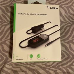 Belkin TuneCast In-Car 3.5mm to FM Transmitter Brand New 