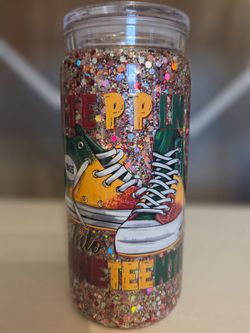 20oz Glitter Tumbler - Juneteenth