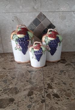Fruit ceramic canisters