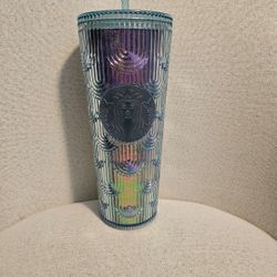 Starbucks Mermaid Scale Grid Venti Cold Cup