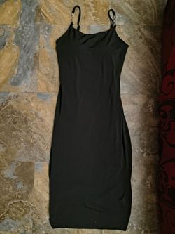 Black Dress with Chain shoulder Straps