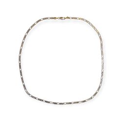 Sanctuaire Dainty Detailed Chain Necklace Silver Solid Gold 49 cm - 19.29 inch