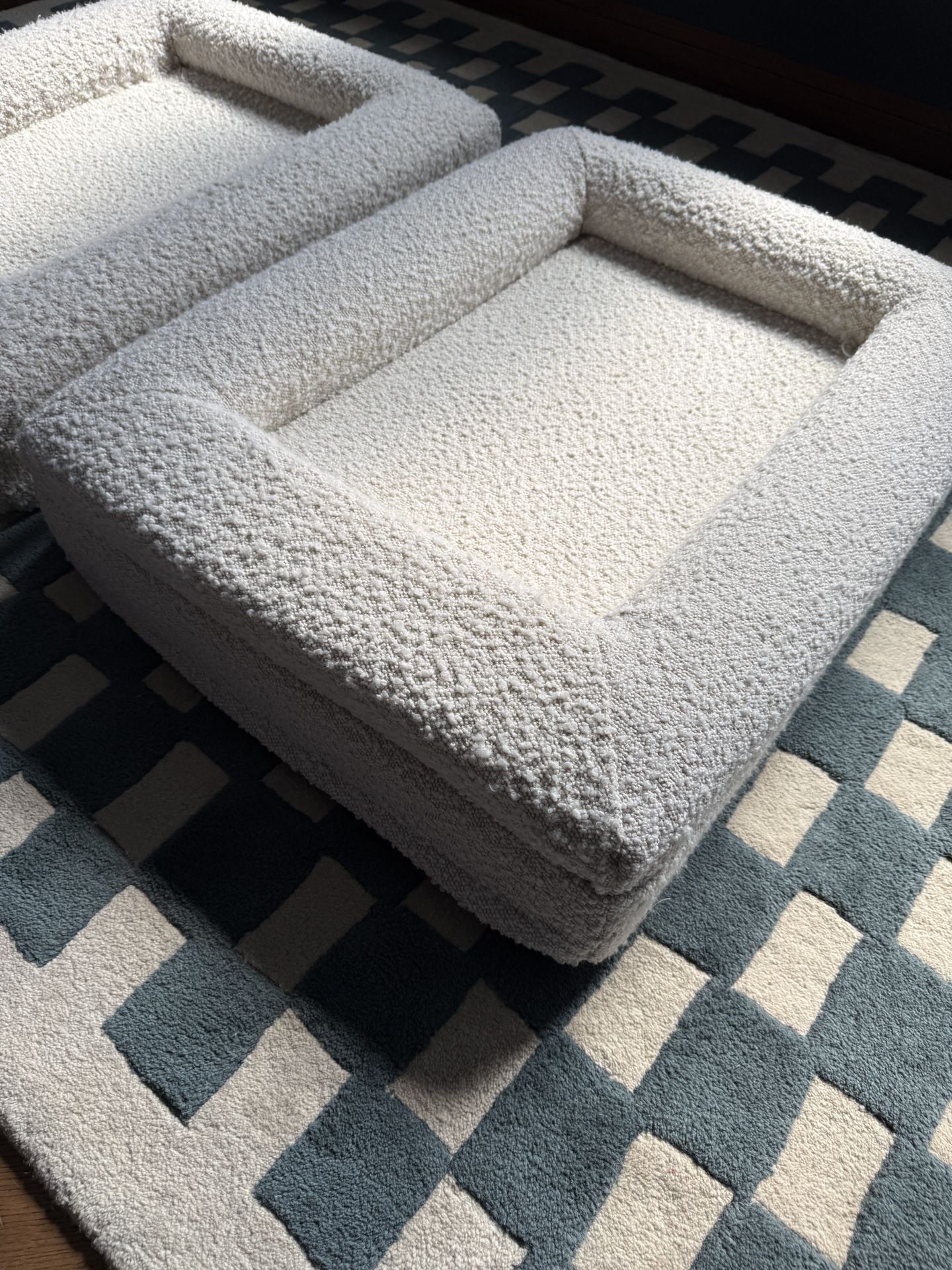 Barney Dog Bed In Cream Boucle