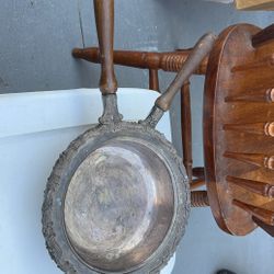 Vintage Silver Plated Serving Tray with Handle