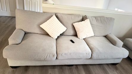 Grey couch sofa