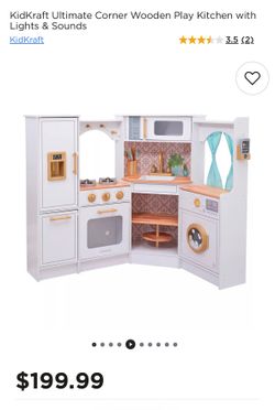 NEW IN BOX - KidKraft Ultimate Corner Wooden Play Kitchen with Lights & Sounds