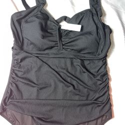 Black one piece bathing suit