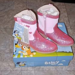 Bluey sparkly western cowgirl boots new