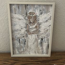 Angel with baby wall decor