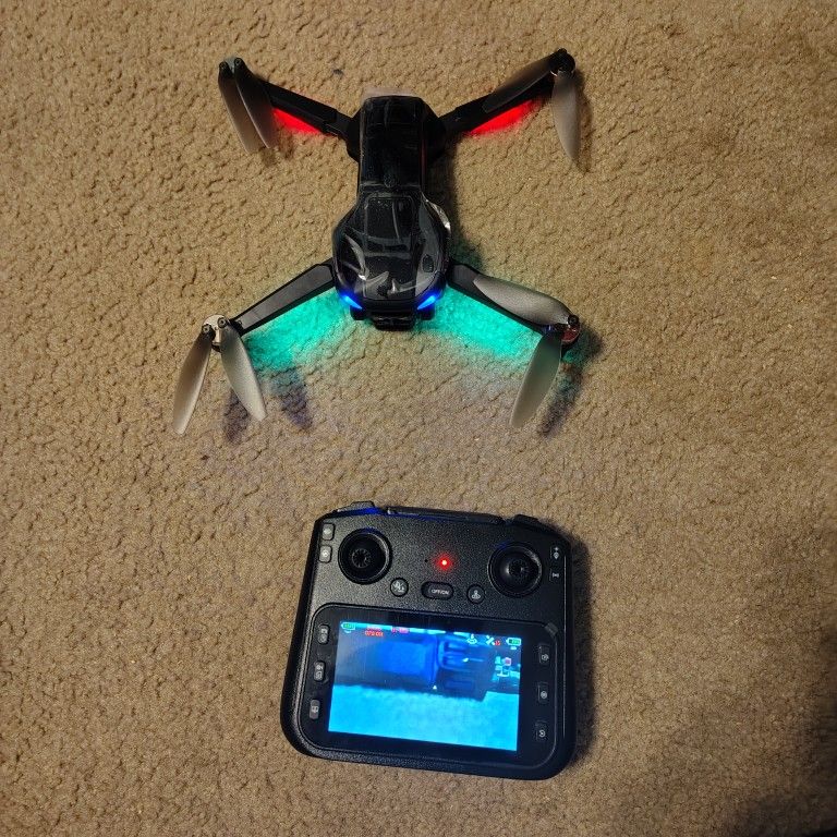 Drone gps 4k camera 4.5’’ LCD Screen Controller Brushless Motor 60-Min Flight Time NEW WITH EXTRAS