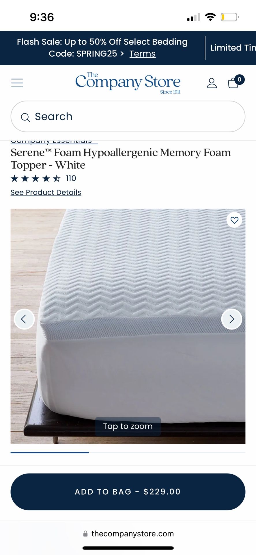 2inch Memory Foam Mattress Topper
