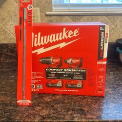 2-Drill Set 2 Batteries/charger  W Extension Bit