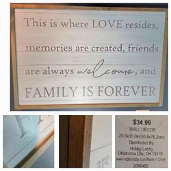 Large Family Is Forever Wall Decor Wall Art Hobby Lobby