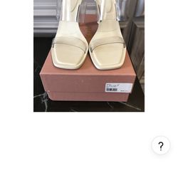 Cult Gaia The Vita Sandal Women’s Shoes Heels Size 9 Off White Clear Vinyl