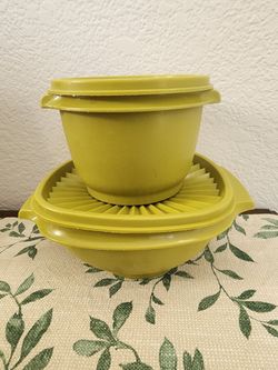 Vintage Tupperware Servalier Bowls with Lids Set of 2
