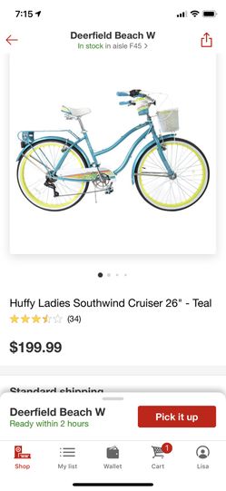 Huffy southwind hotsell women's cruiser bike