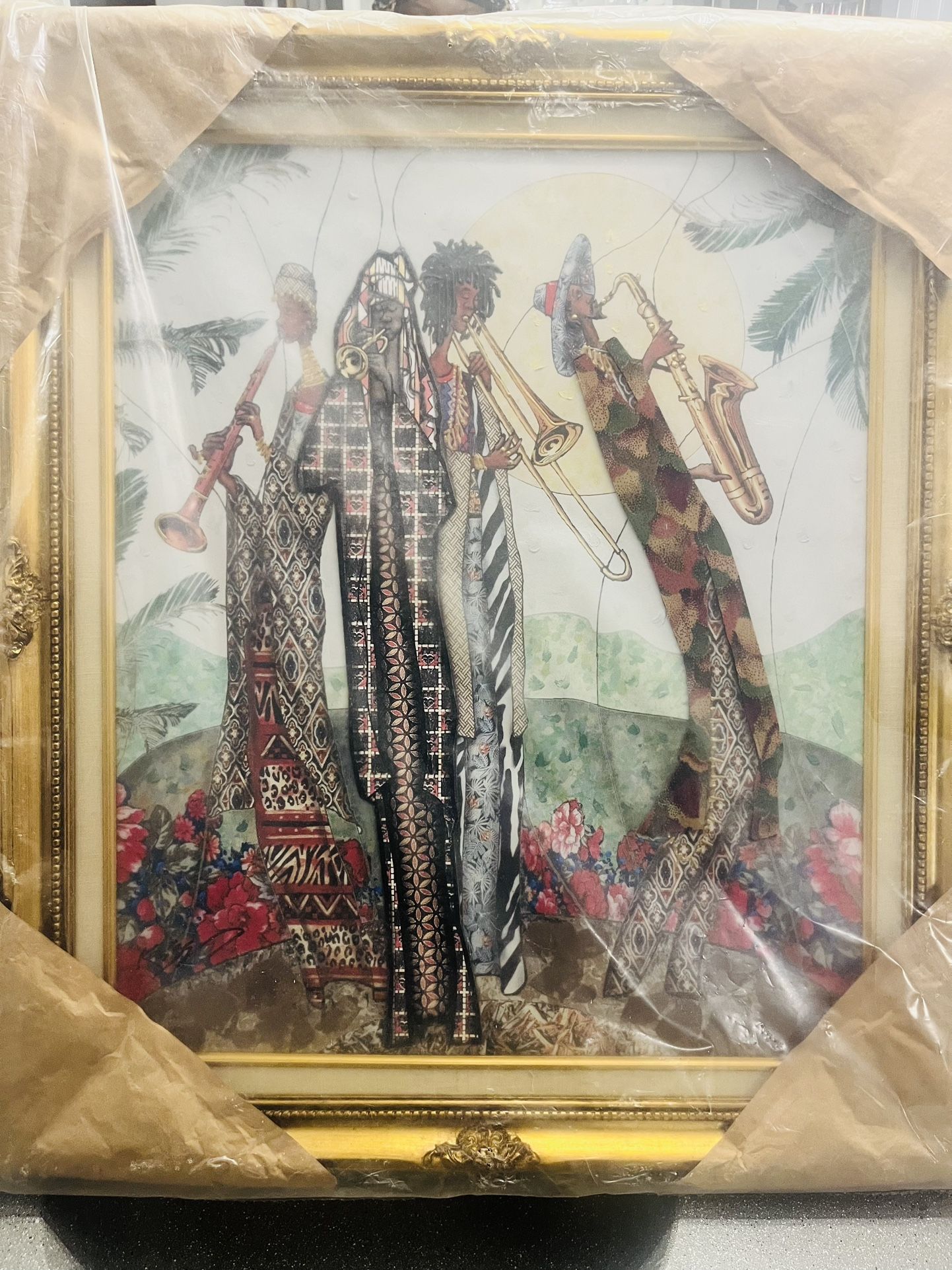 Textured Antique Jazz Painting