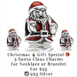 A FREE Santa Charms 925 Silver 
