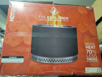 NEW Hotshot The Explorer 19.5" Denali black stainless steel smokeless fire pit with stand