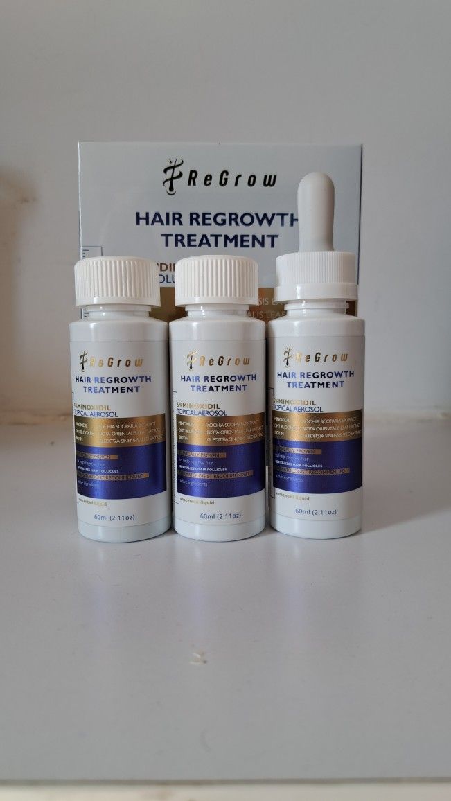 Minoxidil 5% Hair Regrowth Treatment (3×60ml Bottle)