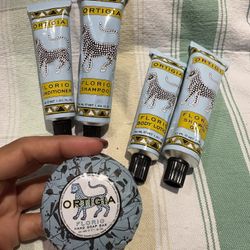 Ortigia Body And Bath Set 5 Pieces New 