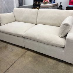 Super Plush Feather Cloud 102” Sectional Sofa Couch 