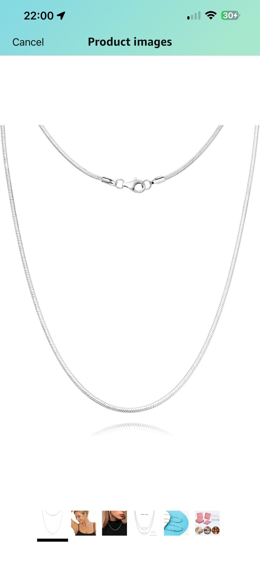 Silver Chain Necklace for Women, 2mm/3mm Box Chains for Women, 18/20 inch, Trendy Jewelry Gifts for Mom Friends