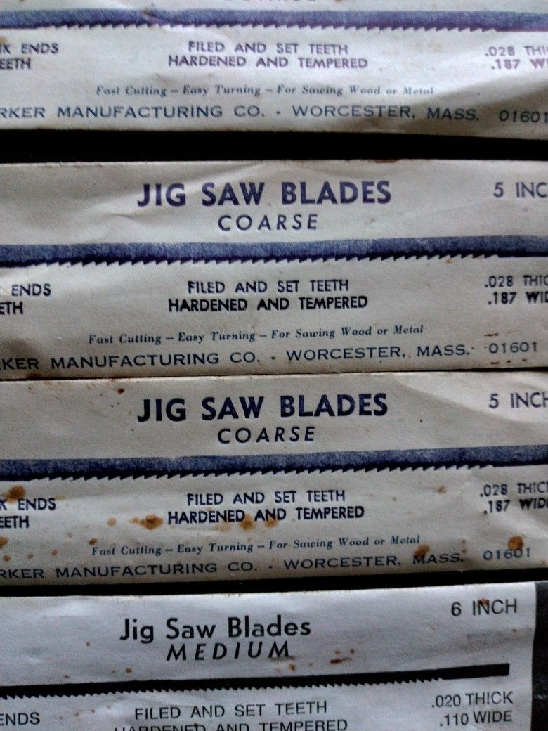 Vintage Trojan Jig Saw blades
