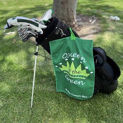 Queen Of The Green Golf Towel, Tees With Bag, Markers 